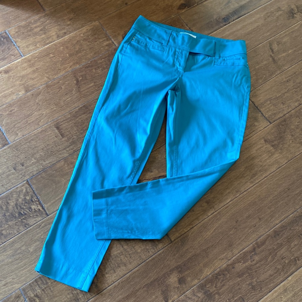 Teal crop pants